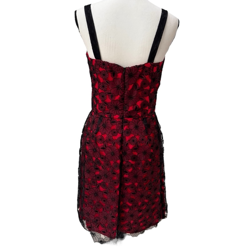 Options by Shani Red Black Lace Dress 10 - Picture 7 of 10